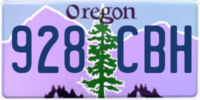 OR license plate 928CBH