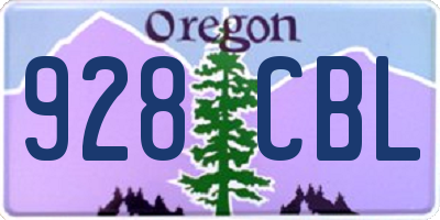 OR license plate 928CBL