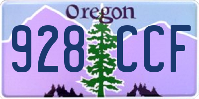 OR license plate 928CCF
