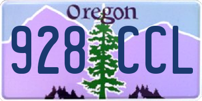 OR license plate 928CCL