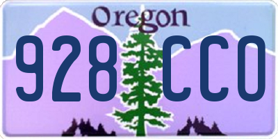 OR license plate 928CCO
