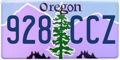 OR license plate 928CCZ