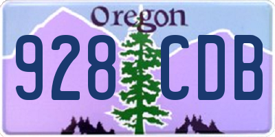 OR license plate 928CDB