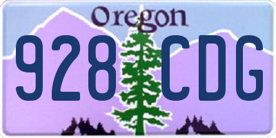 OR license plate 928CDG