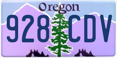 OR license plate 928CDV