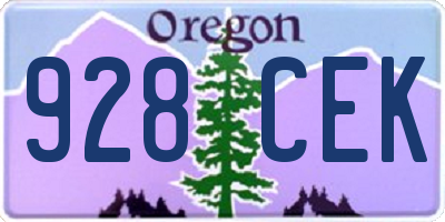 OR license plate 928CEK