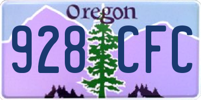 OR license plate 928CFC