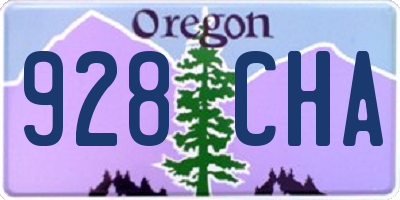 OR license plate 928CHA