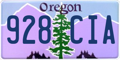 OR license plate 928CIA