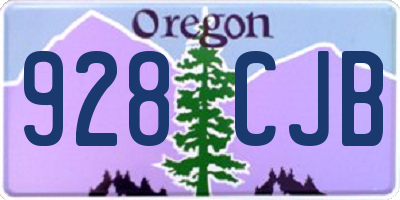 OR license plate 928CJB