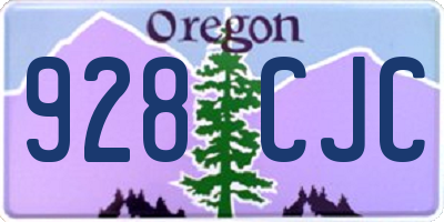 OR license plate 928CJC