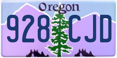OR license plate 928CJD