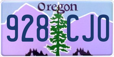OR license plate 928CJO