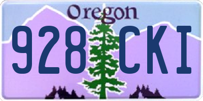OR license plate 928CKI