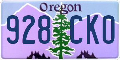 OR license plate 928CKO