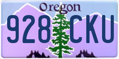 OR license plate 928CKU