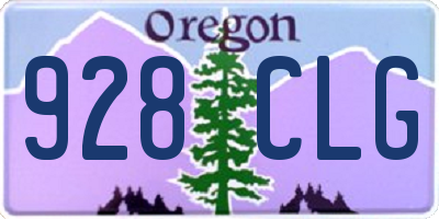 OR license plate 928CLG