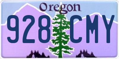 OR license plate 928CMY