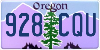 OR license plate 928CQU