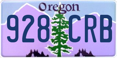 OR license plate 928CRB