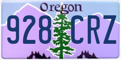 OR license plate 928CRZ