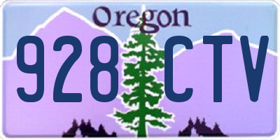 OR license plate 928CTV