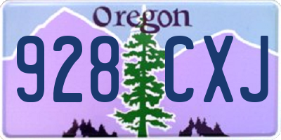 OR license plate 928CXJ