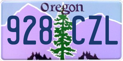 OR license plate 928CZL