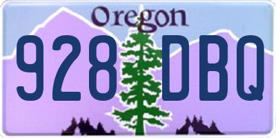 OR license plate 928DBQ