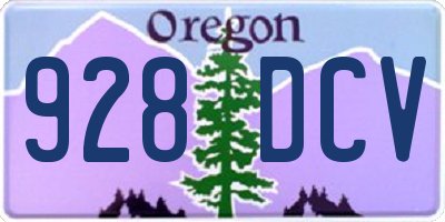 OR license plate 928DCV