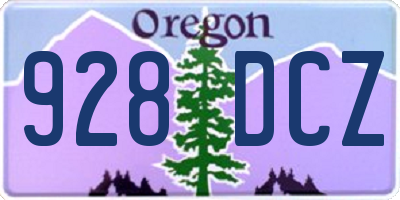OR license plate 928DCZ