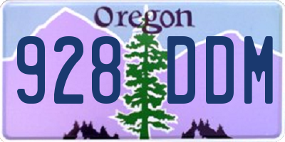 OR license plate 928DDM