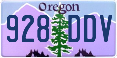 OR license plate 928DDV