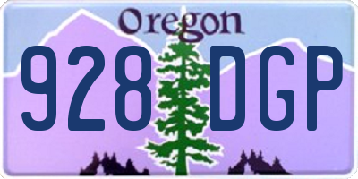 OR license plate 928DGP