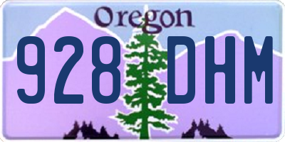 OR license plate 928DHM