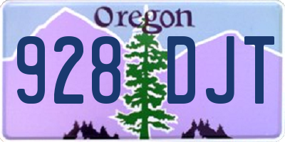 OR license plate 928DJT