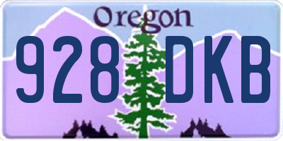 OR license plate 928DKB
