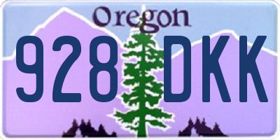 OR license plate 928DKK
