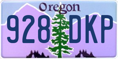 OR license plate 928DKP