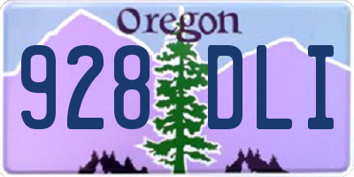 OR license plate 928DLI