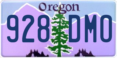OR license plate 928DMO