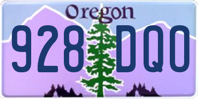 OR license plate 928DQO