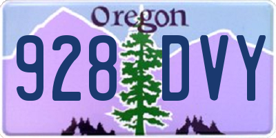 OR license plate 928DVY