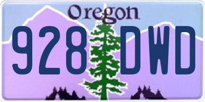 OR license plate 928DWD