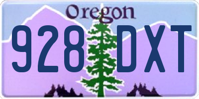 OR license plate 928DXT