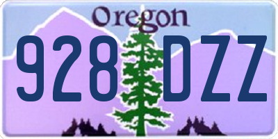 OR license plate 928DZZ