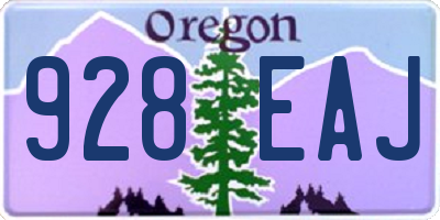 OR license plate 928EAJ