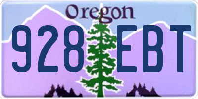 OR license plate 928EBT