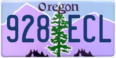 OR license plate 928ECL