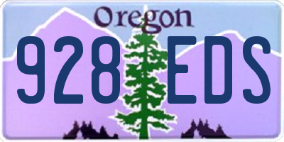 OR license plate 928EDS